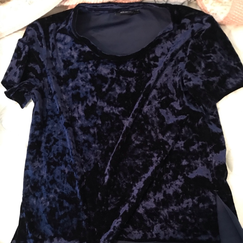 Blue Velvet Blouse, Size S